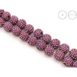 Zdjęcie - Kulka z diamencikami tanzanite 10mm